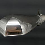 Workshop lamp in aluminum and nickel, adjustable with raise-lower system, France, circa 1900