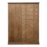 Meuble de métier à clapets en chêne, rénové