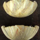 Suite of 4 wall lamps, plaster, painted faux-marble