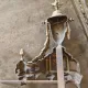 Fireplace front, firebar, fire guard in gilded bronze Louis XVI style.