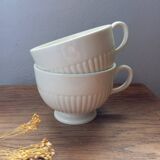 Duo of cream colored lunch cups from Wegdwood - England