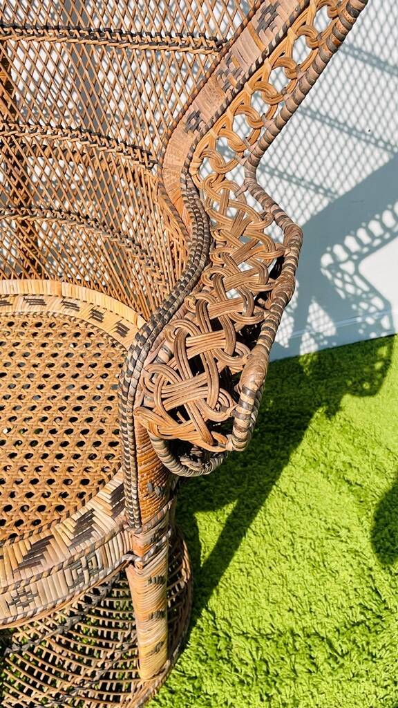 Fauteuil ' paon ' Emmanuelle XL. Vintage 70s