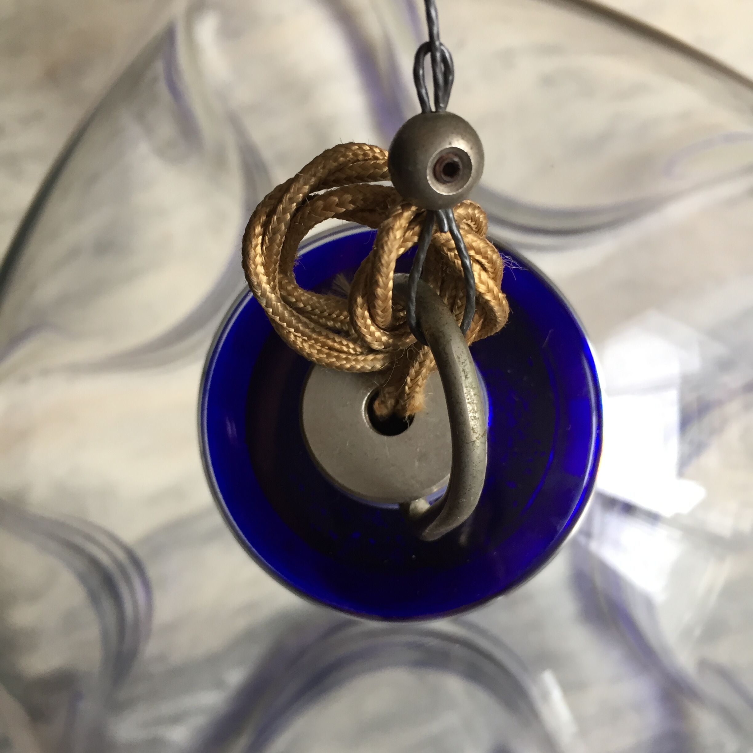 Large hanging IB Itre glass Murano 1970