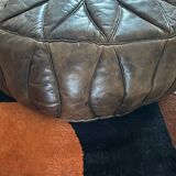 Pouf en cuir 1970