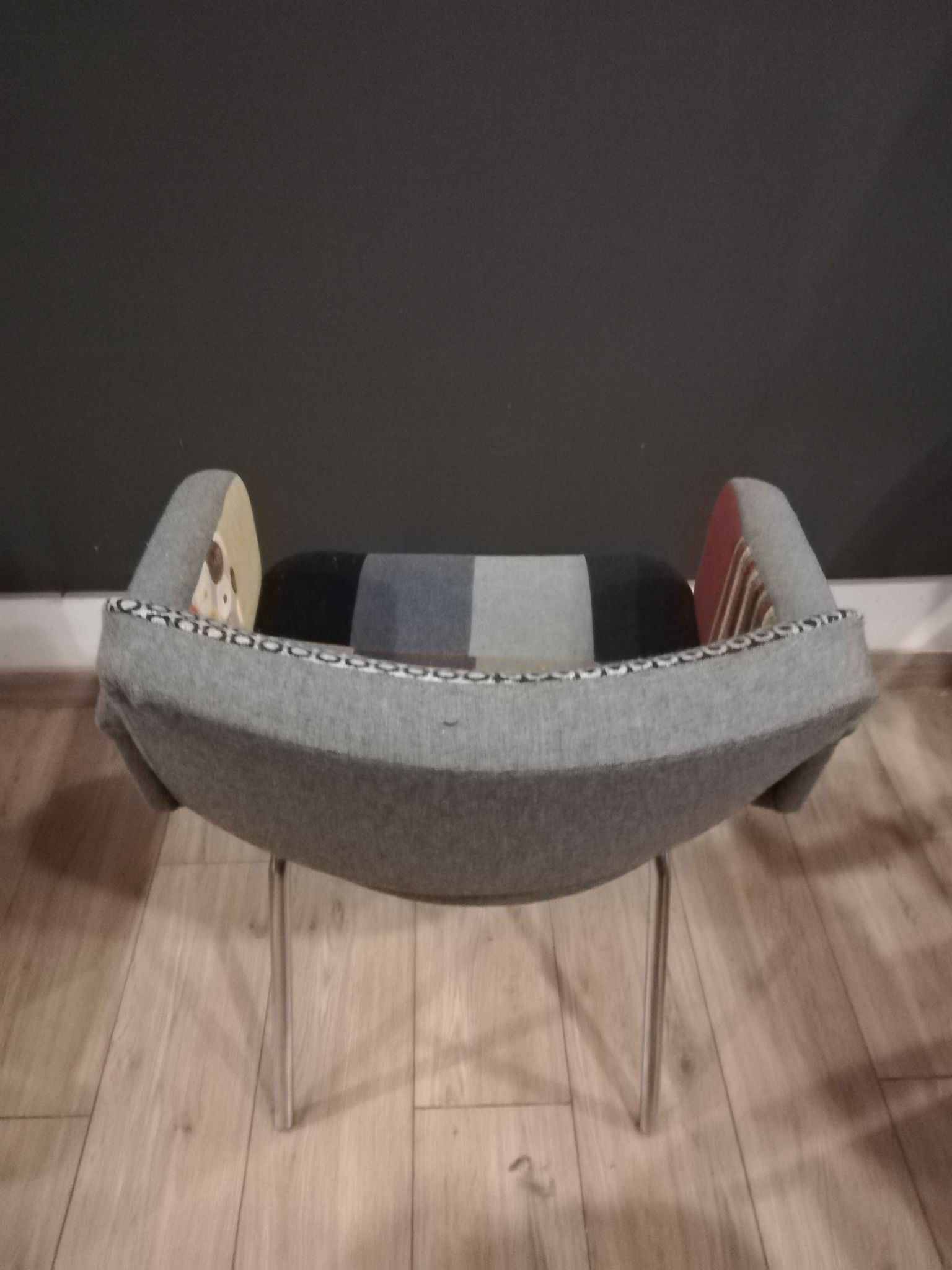 Fauteuil années 60 patchworks en laine