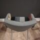 60s wool patchworks chair