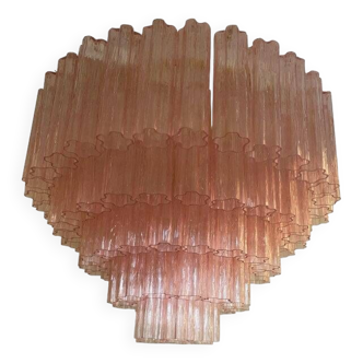 Pink “Tronchi” Murano Glass Flush Mount