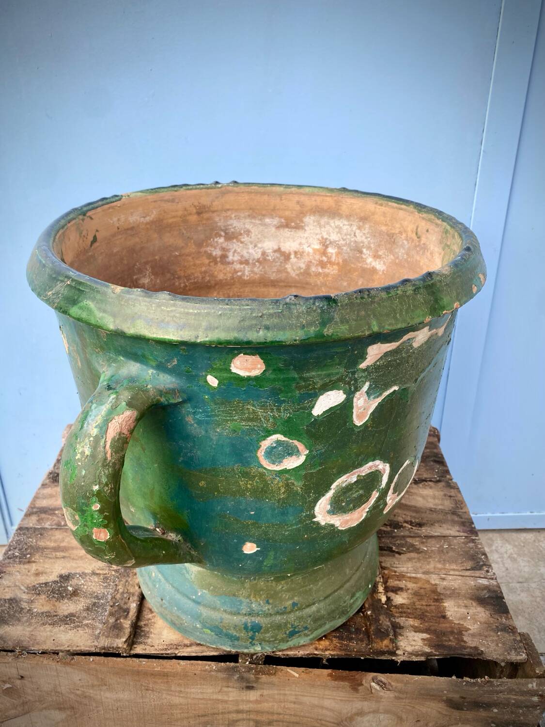 Varnished terracotta jar