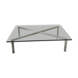 Metal coffee table and glass 1970