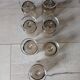 7 vintage stemmed glasses in smoked glass