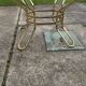 Brass and glass dining table, Italy, 1970s