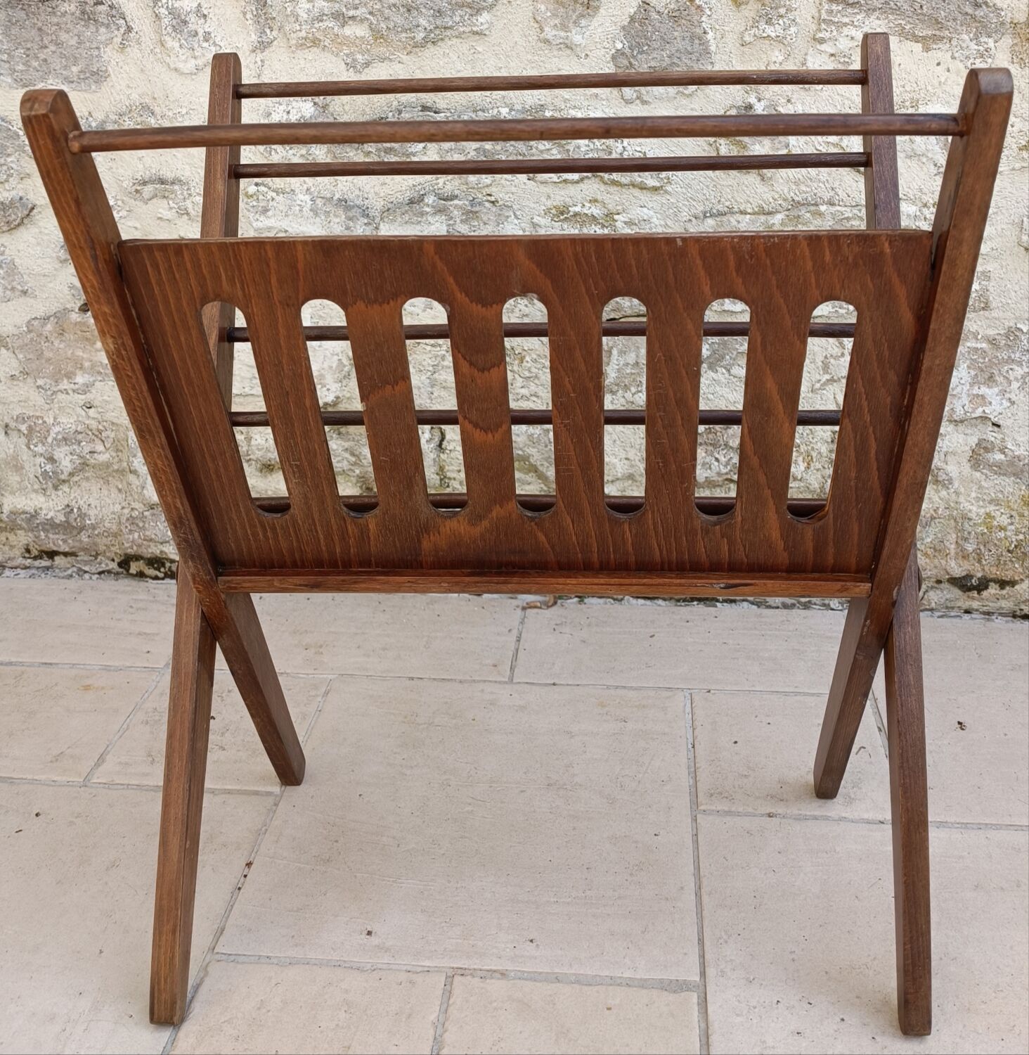 Scandinavian wooden magazine racks