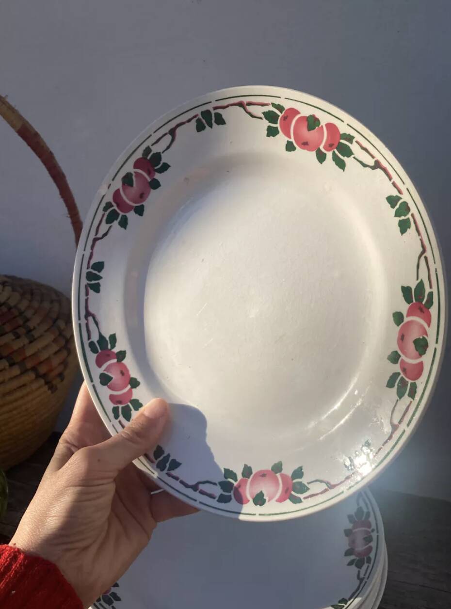 Old art deco plates Saint Amand