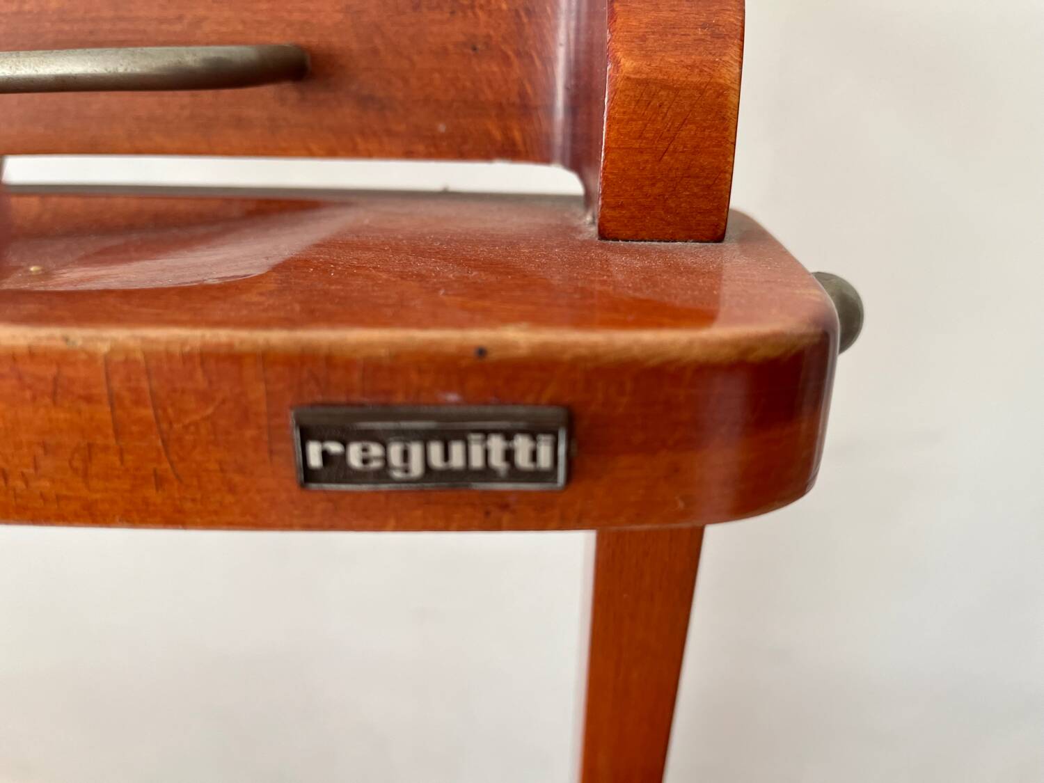 Fratelli REGUITTI mahogany valet with tie rack and trouser rack