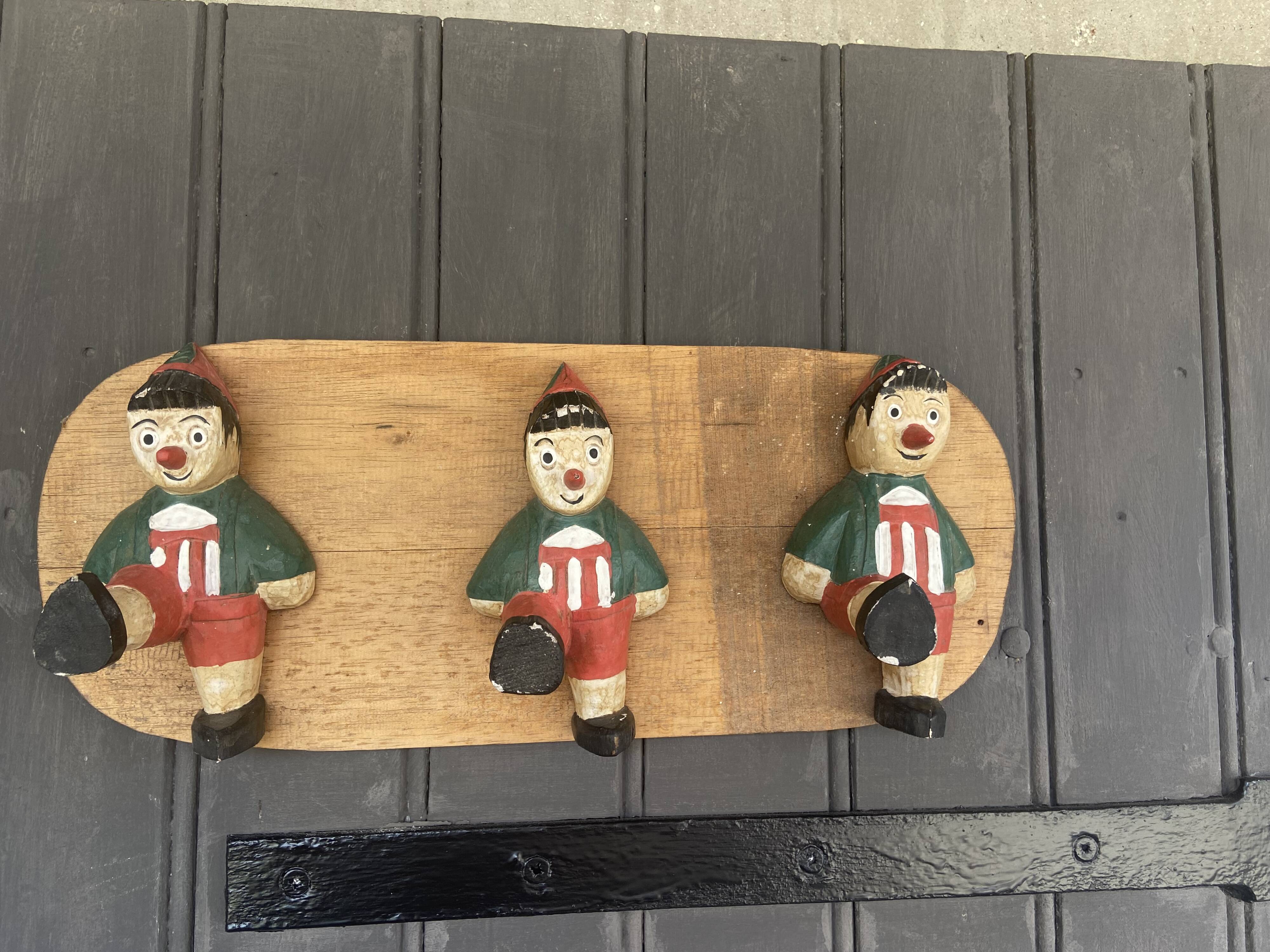 Coat Rack - Pinocchio Towels Superb Handcrafted Work 1940s/50s