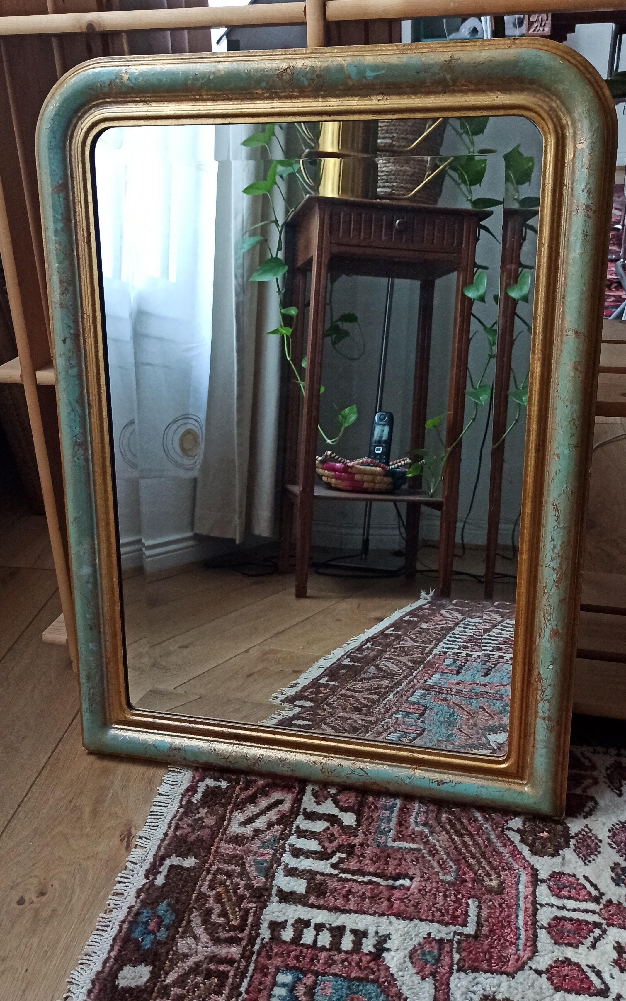 Decorative antique mirror marble effect 52x70cm