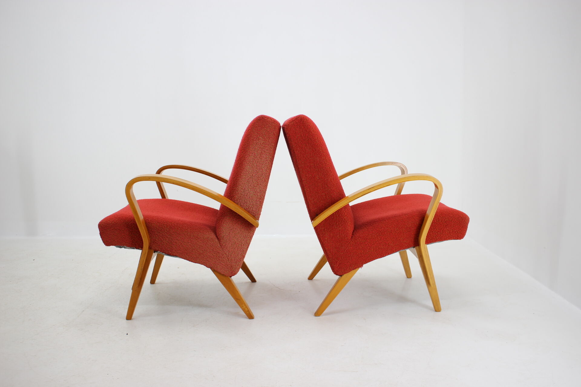 1960s Frantisek Jirak Bentwood Lounge chairs, set of 2