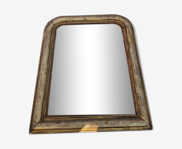 Miroir doré sculpté en bois 47x61cm