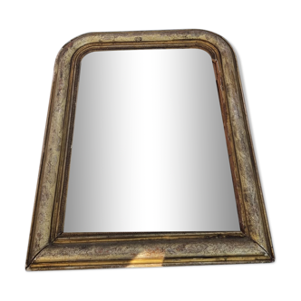 Old gilded mirror carved in wood  47x61cm