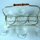 1950s - 6 cognac glasses on a brass tray as a set - Vintage