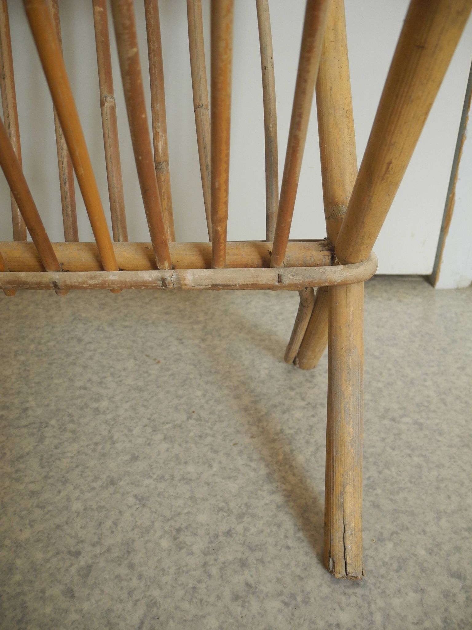 vintage rattan magazine rack
