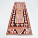 3x11 Burgundy & Orange Vintage Runner Rug, 95x325Cm