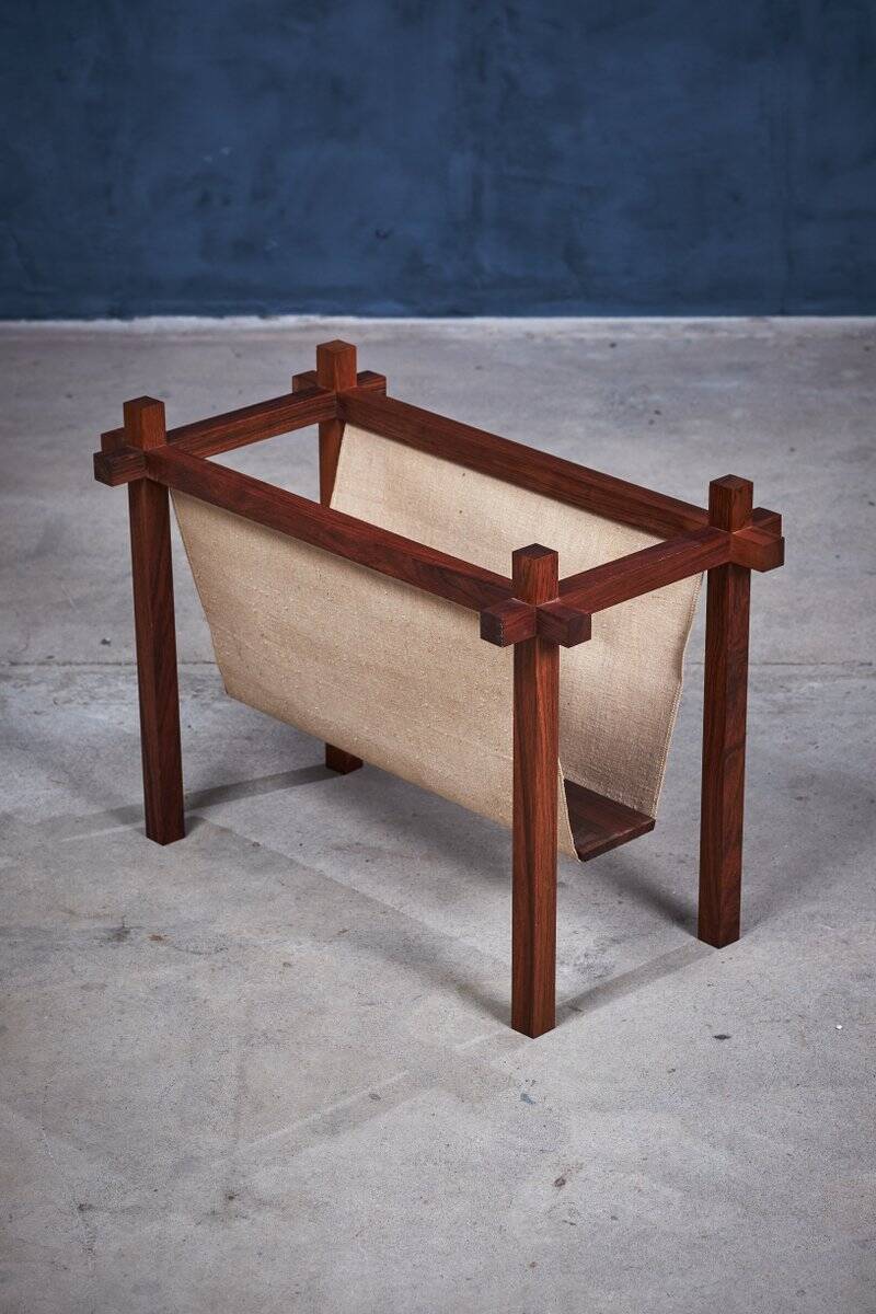 Magazine Rack in Rosewood by Theodor Skjøde Knudsen for Ateljé Forma, Denmark, 1960s