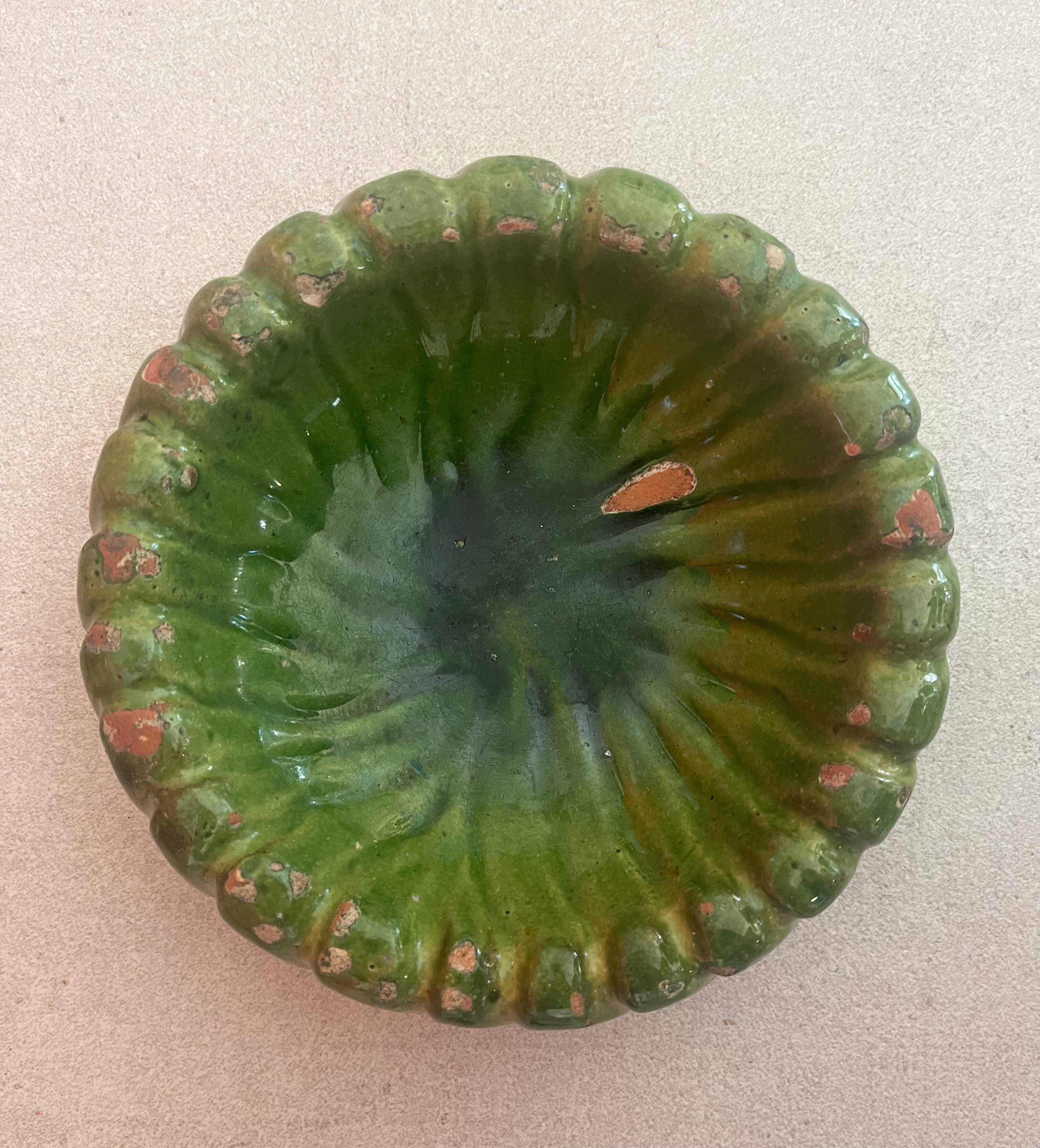 Glazed ceramic ashtray