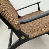 Paire de fauteuils par Olivier de Schrijver en Jacynthe d'eau