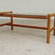 Table basse style chalet bois massif et verre  République Tchèque 1970