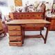 Bureau d'esprit maître d'école en bois massif à caisson - 1950