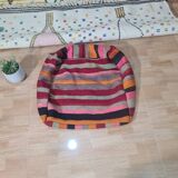 Pouf berbère bohemian fait main 60 X 60 X 25 CM