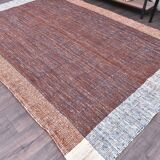 Terracota kilim rug 190x290 cm , Terracota wool Kilim Tapi.