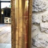 Louis-Philippe mirror 19th century, gold with gold leaf, mercury ice 102x77.5cm