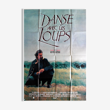 Affiche cinéma originale "Danse avec les loups" Kevin Costner