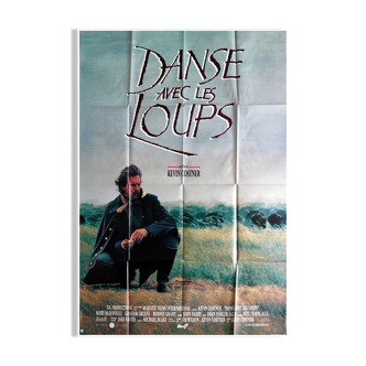 Affiche cinéma originale "Danse avec les loups" Kevin Costner