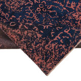 Hand-knotted persian vintage 1970s 190 cm x 275 cm blue wool carpet