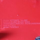 Pair of red Giano Vano bedside tables / side tables by Emma Gismondi for Artemide