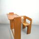 Foldable children's desk in pine 1970