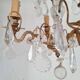 Chandelier with glass flower pendants from the beginning of the last century
