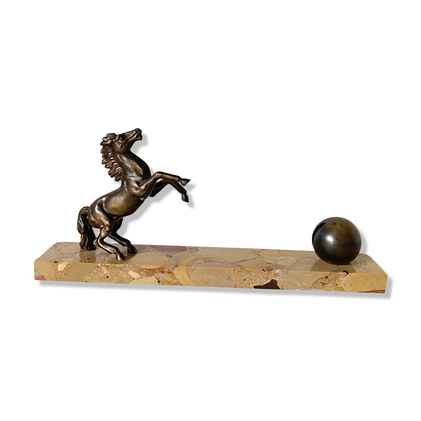 Marble bookend, horse décor
