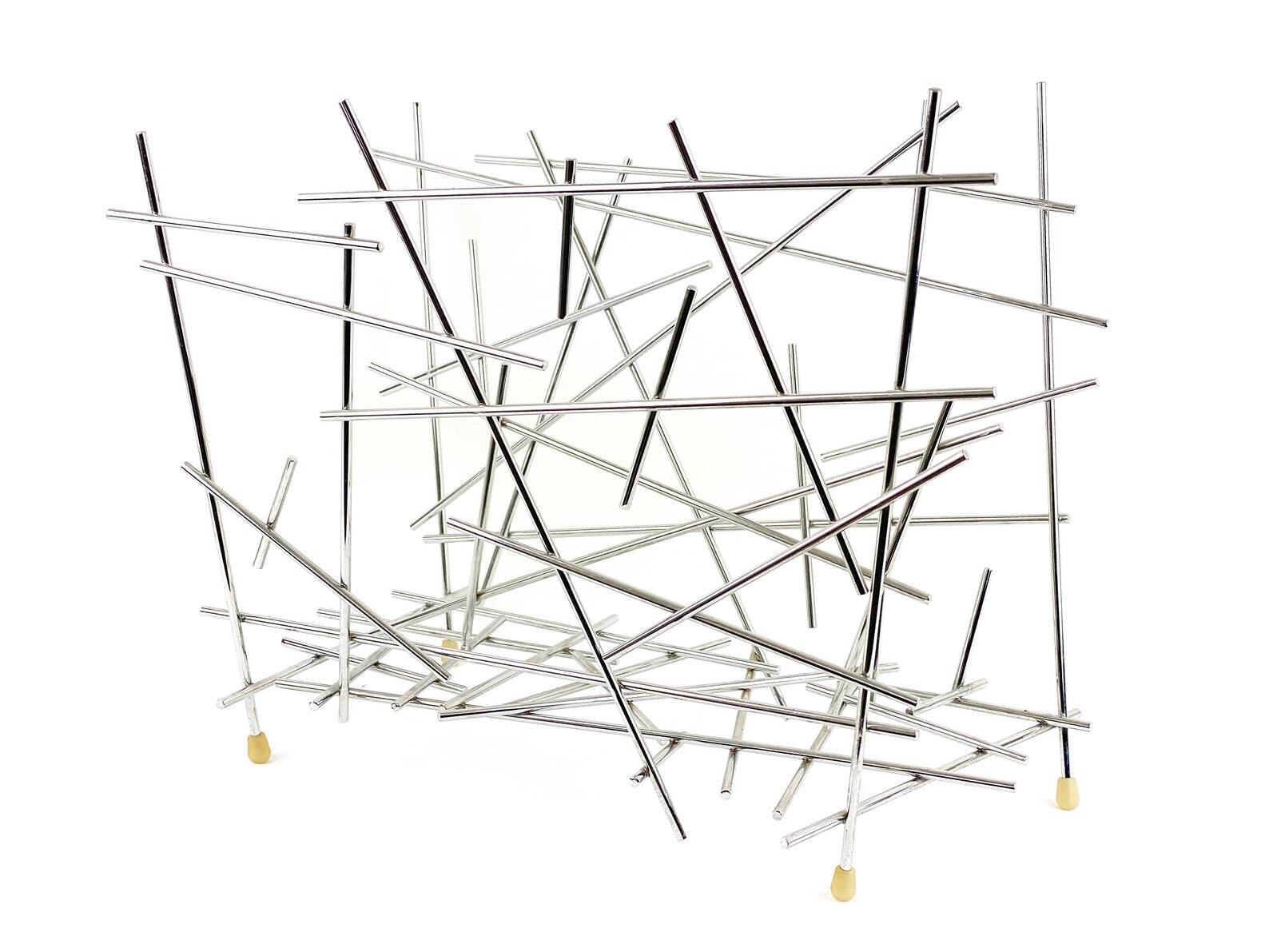 Vintage Fratelli Campana for Alessi magazine rack, Italian design