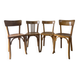 Mismatched Baumann bistro chairs