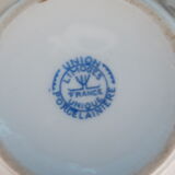 Service of cups and milk jar in fine porcelain from Limoges Art Deco