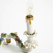 Beautiful hand-painted Mid Century porcelain wall lamp