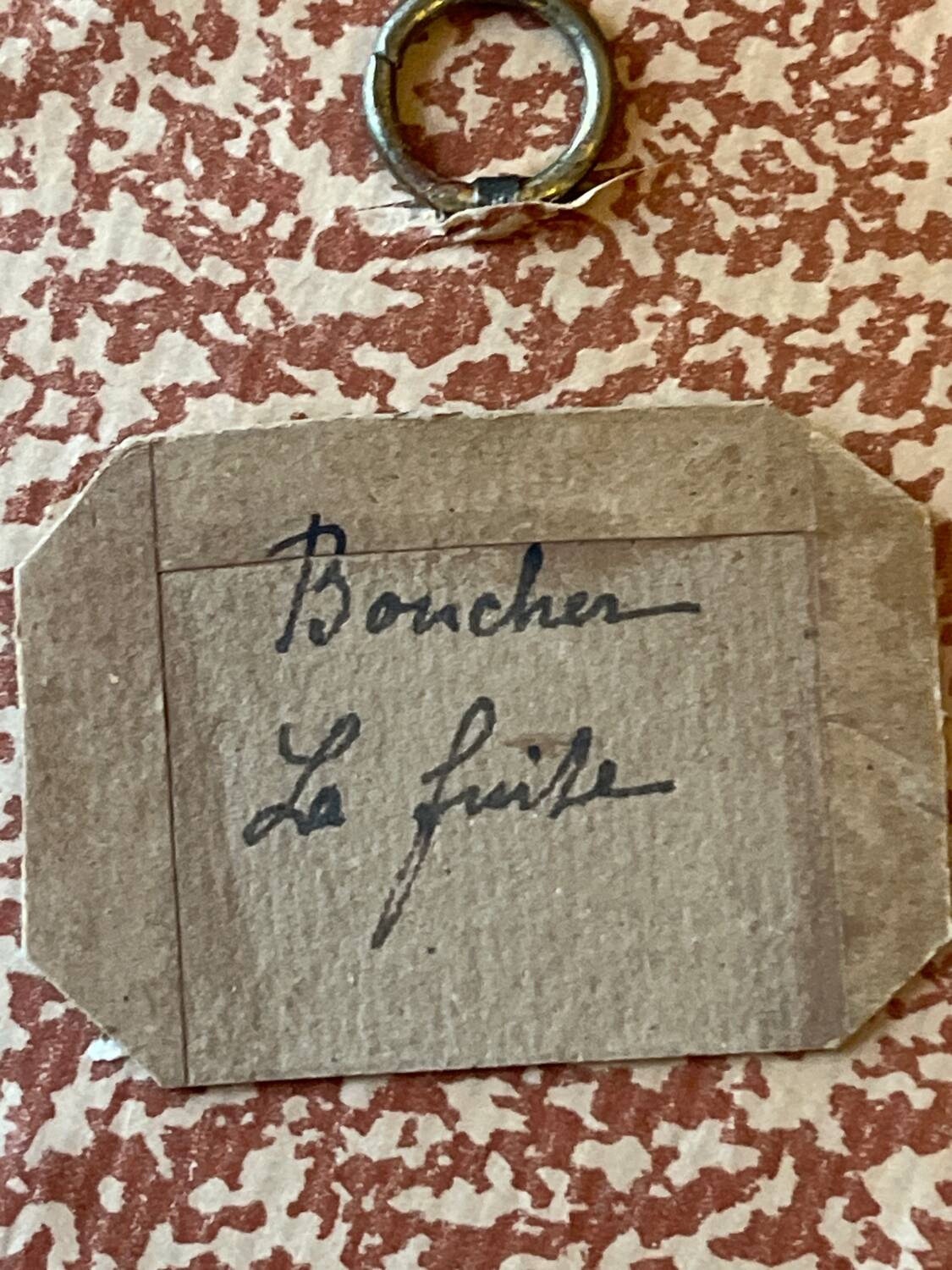 Rare small engraving entitled "The Flight of François Boucher"