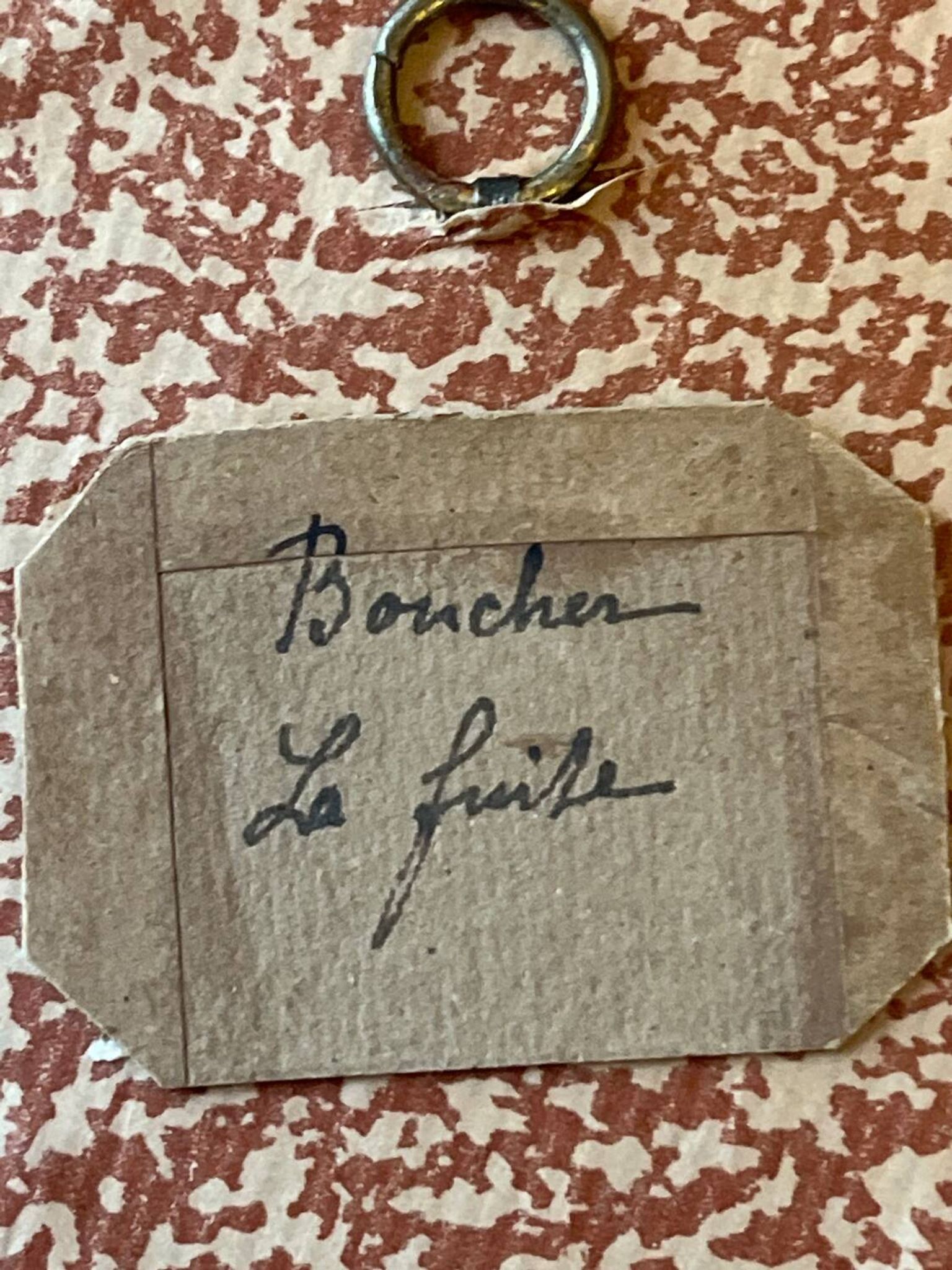Rare small engraving entitled "The Flight of François Boucher"