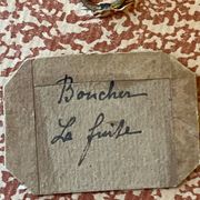 Rare small engraving entitled "The Flight of François Boucher"