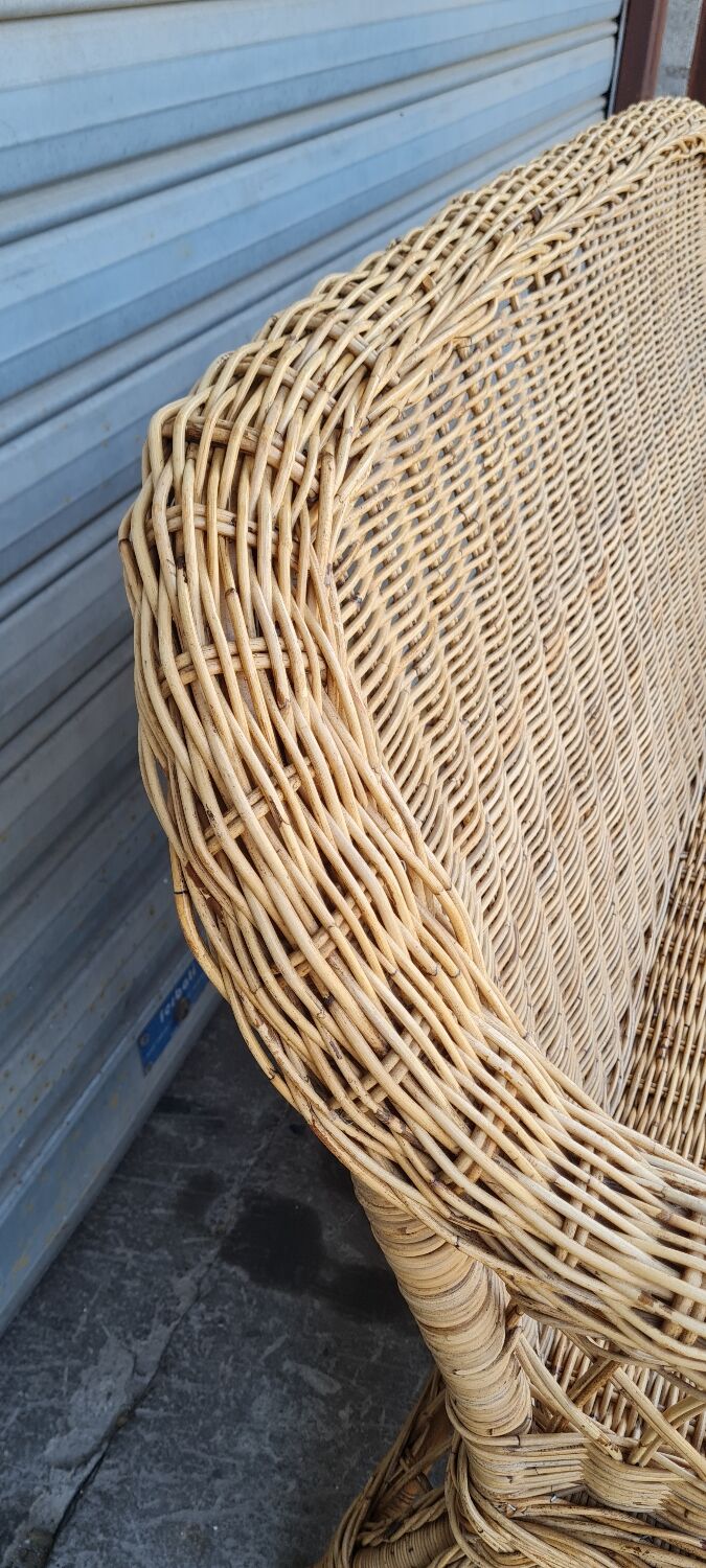 Rattan and wicker sofa 1960