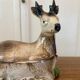 Antique Caugant ceramic terrine in the shape of a doe
